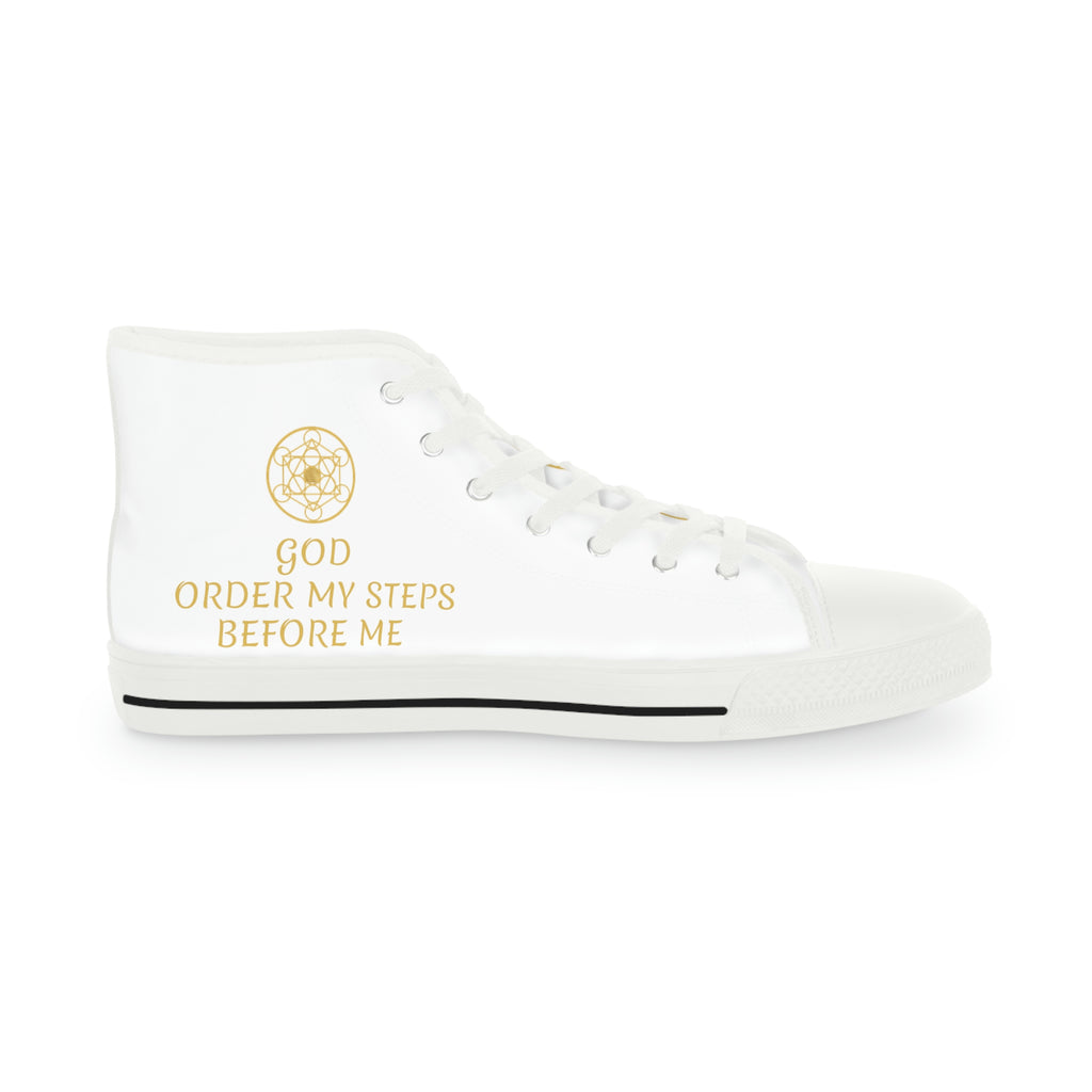 GOD ORDER MY STEPS BEFORE ME - Men's High Top Sneakers – DYNYSTYTHEBRAND