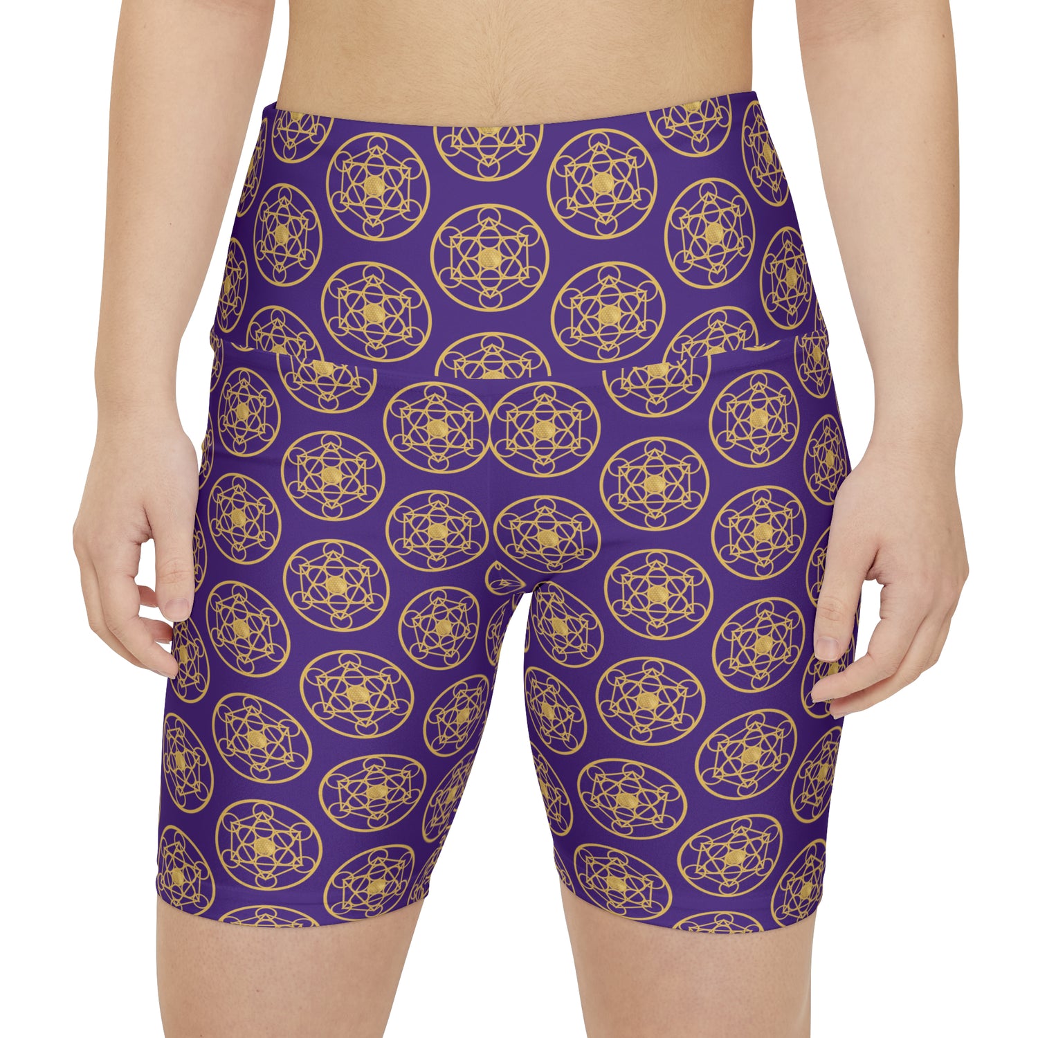 DYNYSTY - Women's Workout Shorts (AOP) - Purple