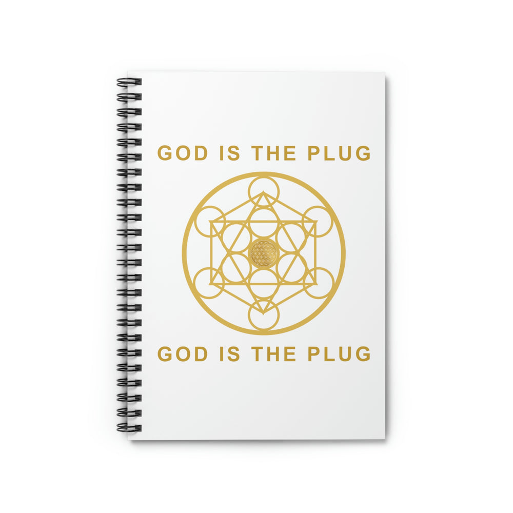 GOD IS THE PLUG - Spiral Notebook - Ruled Line