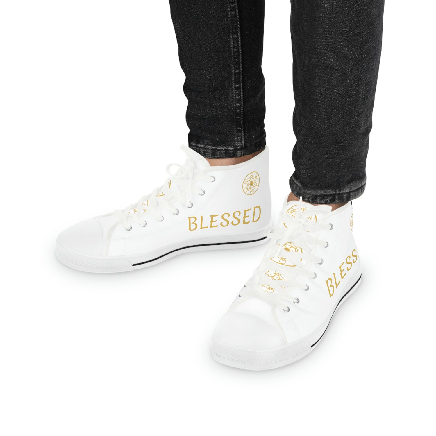 Blessed DYNYSTY - Men's High Top Sneakers - White