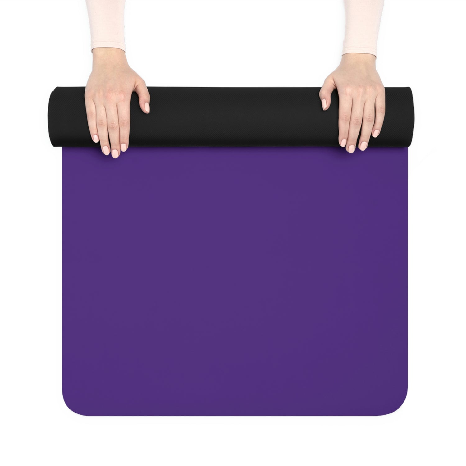 PEACE LOVE LIGHT INSIGHT - Rubber Yoga Mat - Purple