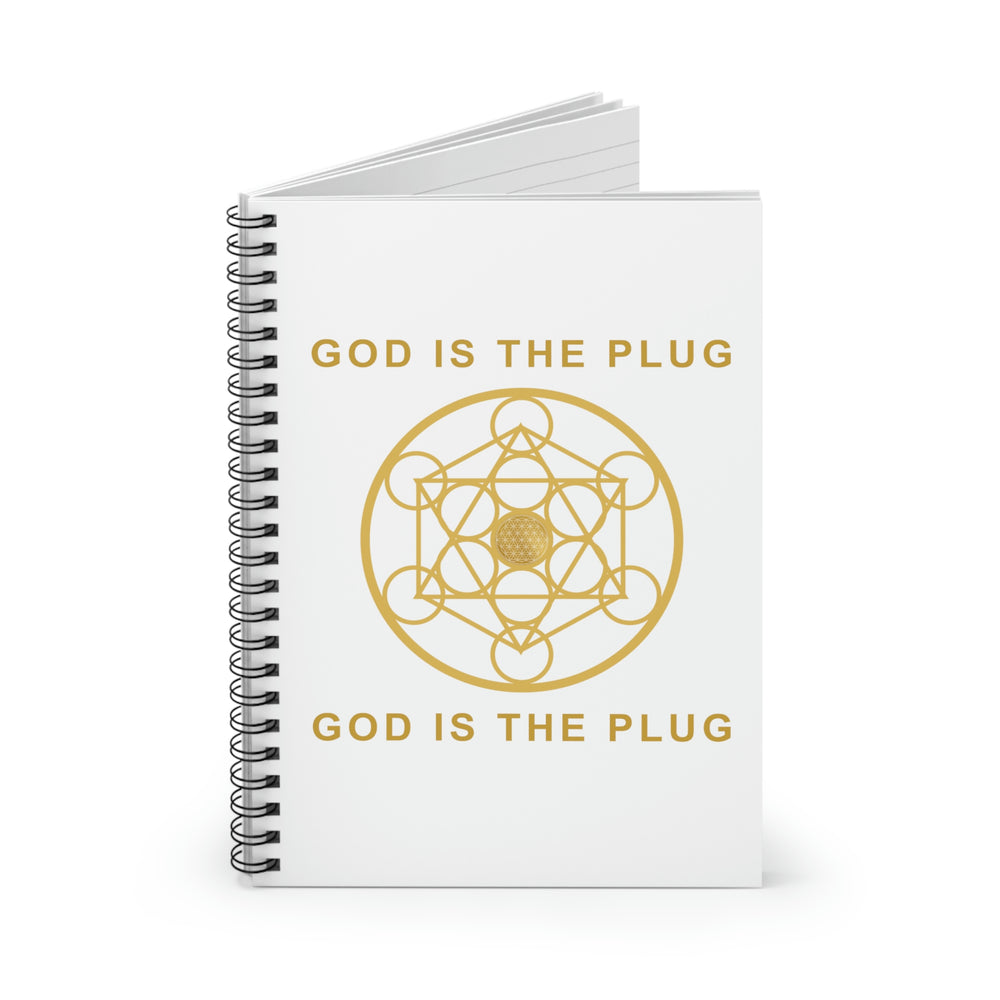 GOD IS THE PLUG - Spiral Notebook - Ruled Line