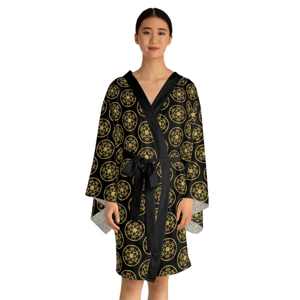 DYNYSTY - Long Sleeve Kimono Robe Black