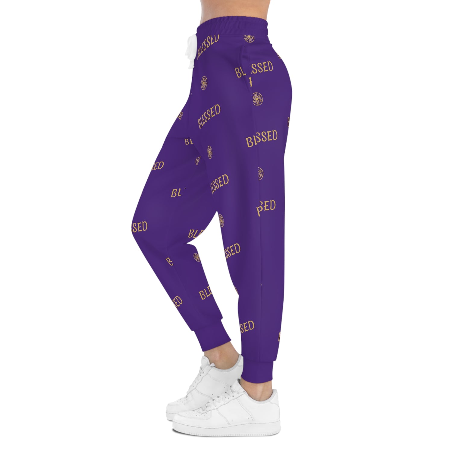 BLESSED - Athletic Joggers (AOP) - Purple