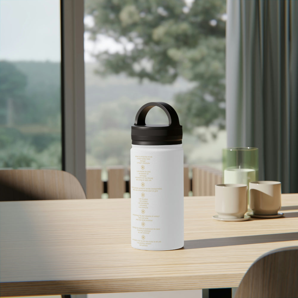 AFFIRMATION - Stainless Steel Water Bottle, Handle Lid