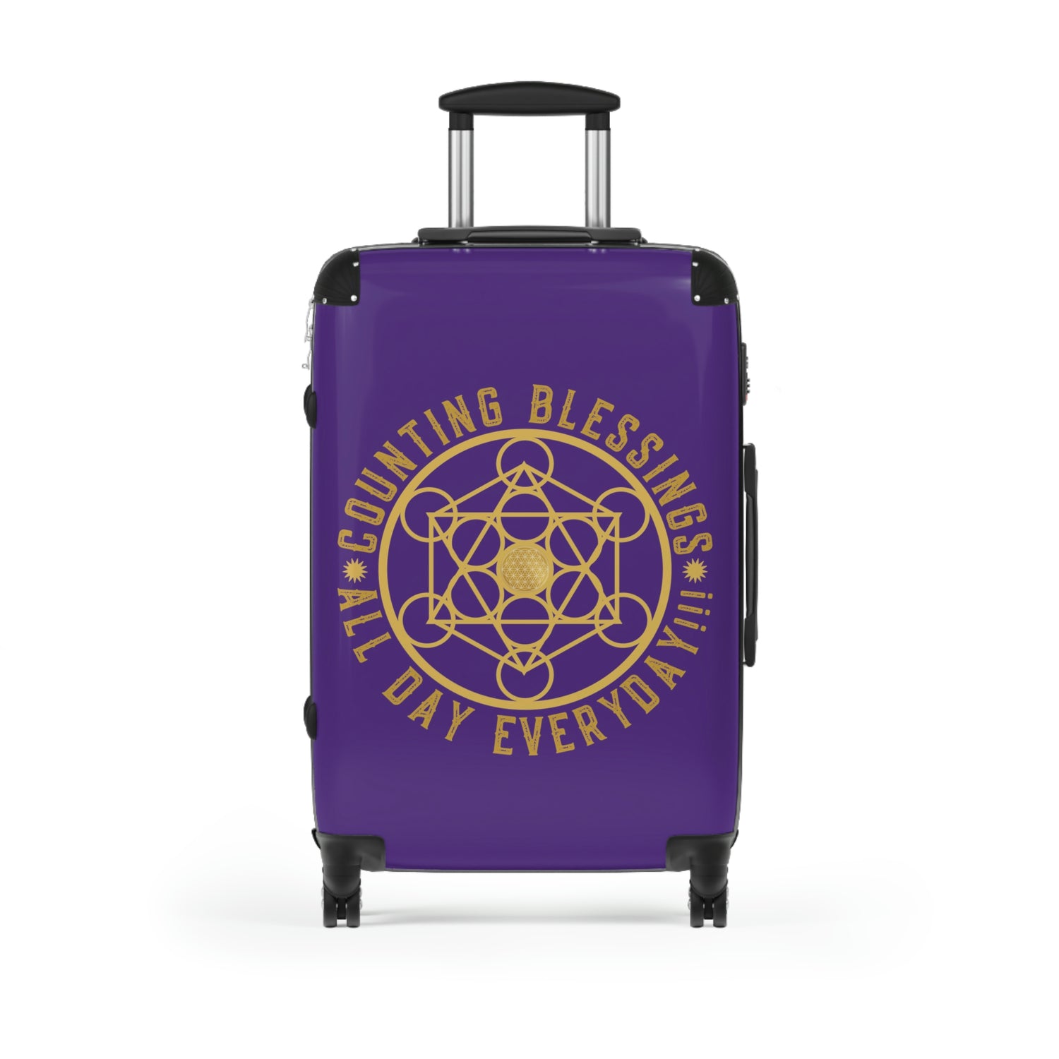 COUNTING BLESSINGS ALL DAY EVERYDAY!!! - Suitcase - Purple