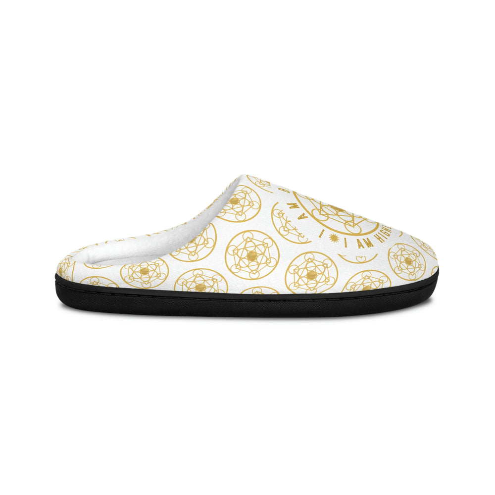 I AM BLESSED I AM HIGHLY FAVORED - Women's Indoor Slippers - White