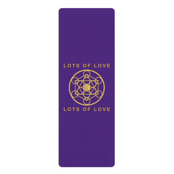 LOTS OF LOVE - Rubber Yoga Mat - Purple