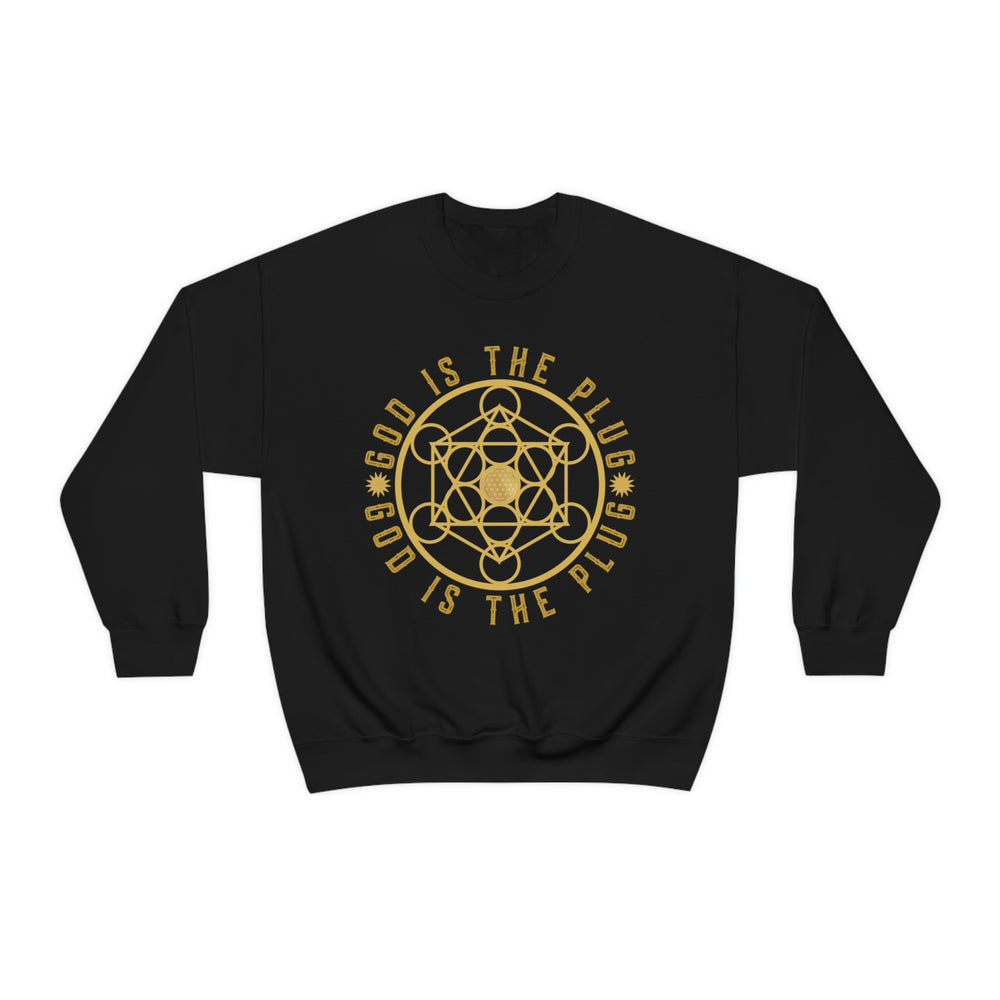 GOD IS THE PLUG - Unisex Heavy Blend™ Crewneck Sweatshirt