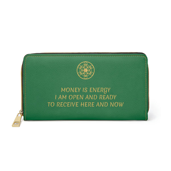 MONEY IS ENERGY - Zipper Wallet - Green