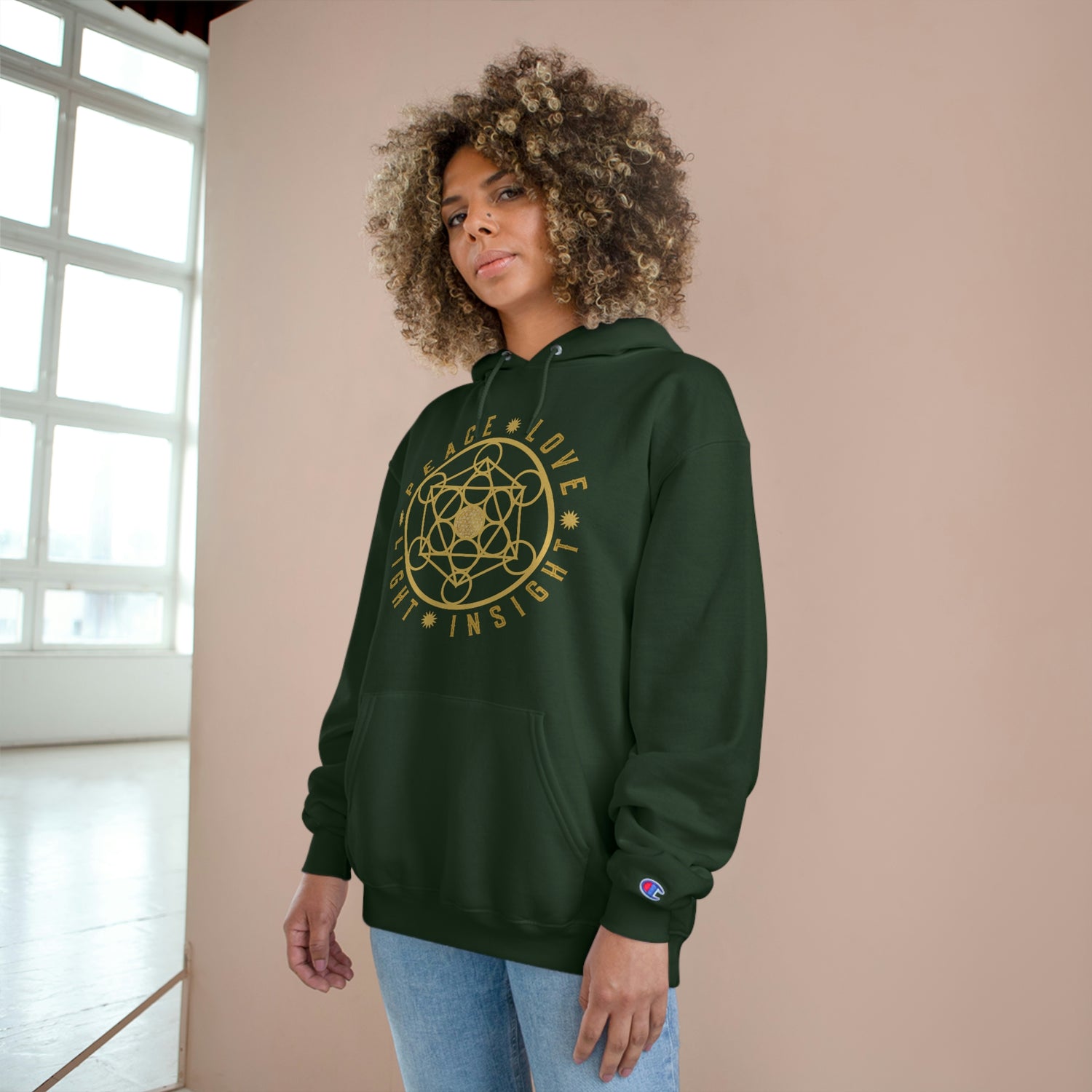 PEACE LOVE LIGHT INSIGHT - Champion Hoodie