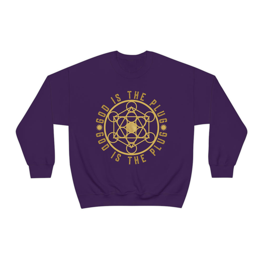 GOD IS THE PLUG - Unisex Heavy Blend™ Crewneck Sweatshirt