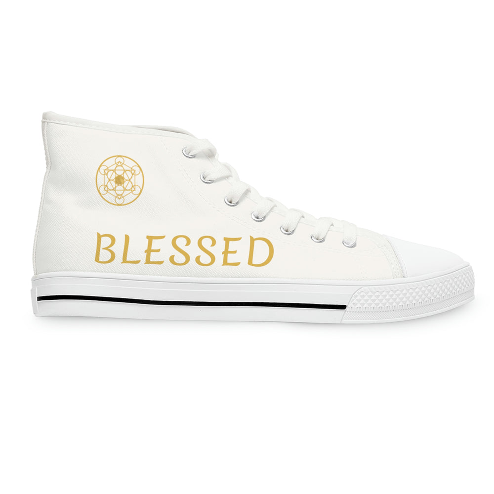 Blessed DYNYSTY - Women's High Top Sneakers - White