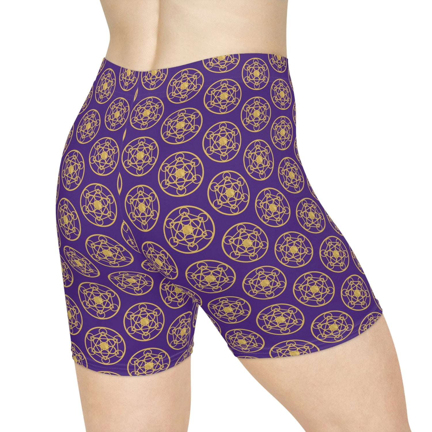 DYNYSTY - Women's Biker Shorts (AOP) - Purple