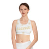 BLESSED - Spaced Design - Sports Bra (AOP)