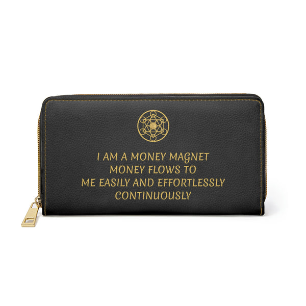 MONEY FLOWS TO ME - Zipper Wallet - Black
