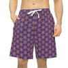 DYNYSTY - Athletic Long Shorts (AOP) - Purple