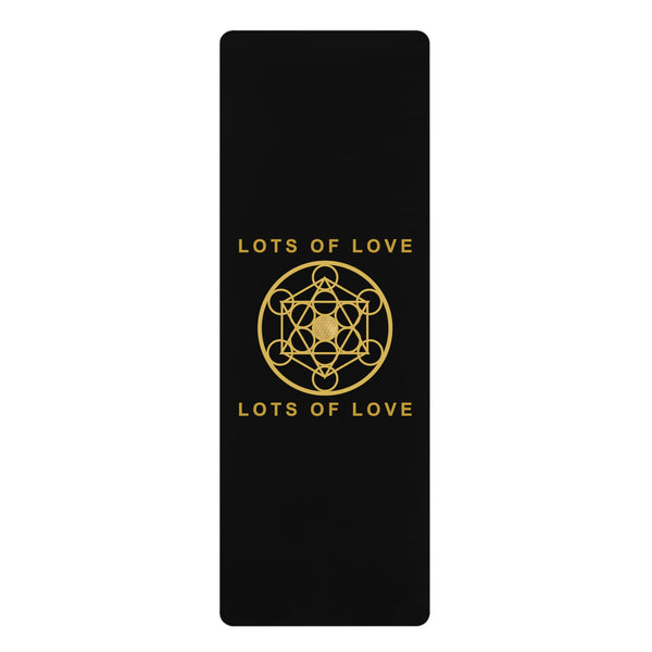 LOTS OF LOVE - Rubber Yoga Mat - Black