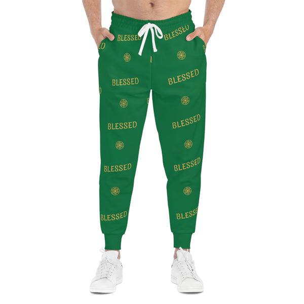 BLESSED - Athletic Joggers (AOP) - Green