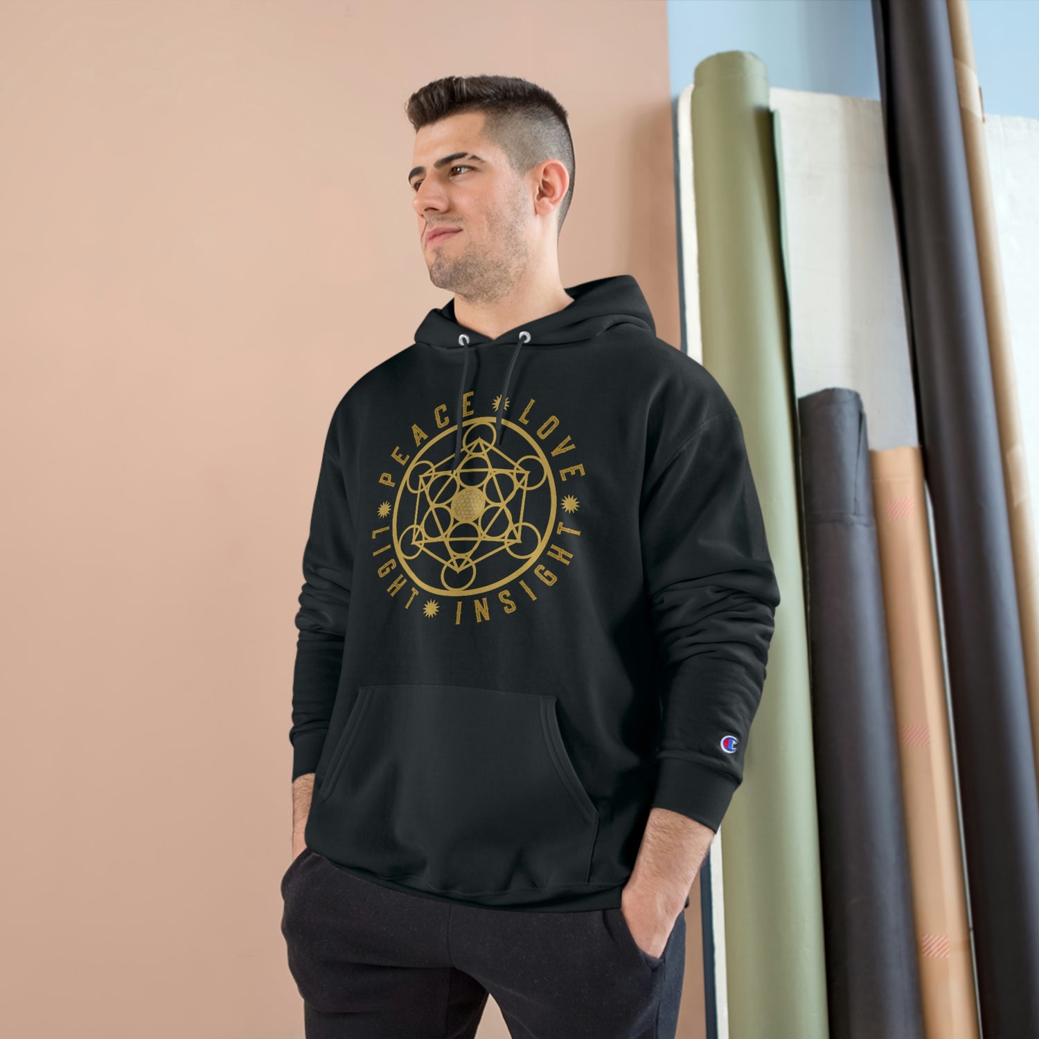 PEACE LOVE LIGHT INSIGHT - Champion Hoodie